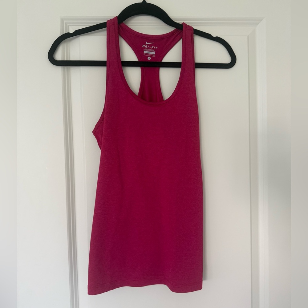 Nike Women's Dri-FIT Racerback Tank Top - Raspberry Pink | Size Small